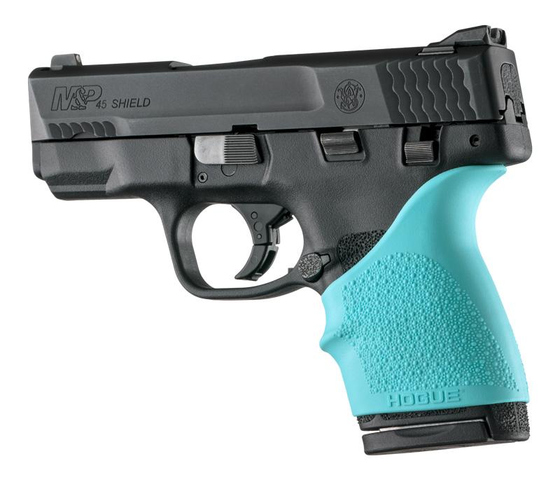 HOGUE 18304 HAll Beavertail Grip Sleeve S&W M&P Shield 45 Kahr P9 P40 CW9 CW40 Aqua - High quality product image showing HOGUE 18304 HAll Beavertail Grip Sleeve S&W M&P Shield 45 Kahr P9 P40 CW9 CW40 Aqua details and features