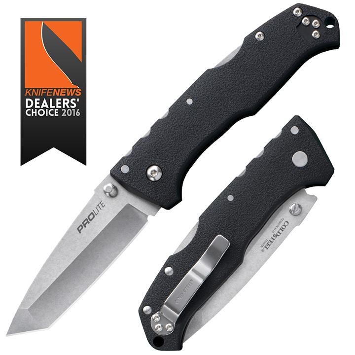 COLD STEEL 20NST Pro-lite Folding Knife 3.5 INCH Tanto Blade Black Gfn Handles - High quality product image showing COLD STEEL 20NST Pro-lite Folding Knife 3.5 INCH Tanto Blade Black Gfn Handles details and features
