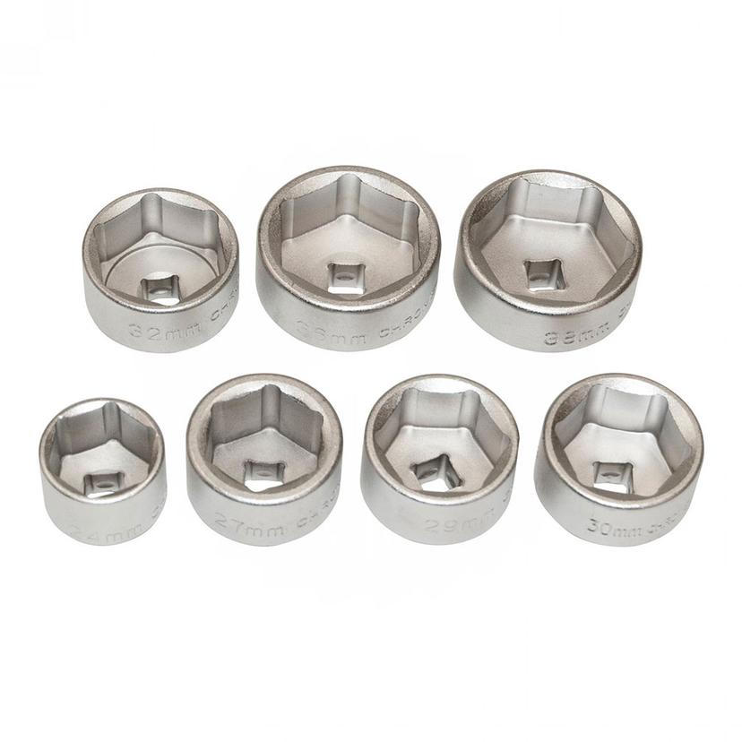 OEM TOOLS 27197 3/8 Inch Drive Oil Filter Removal Socket Set 7-Piece