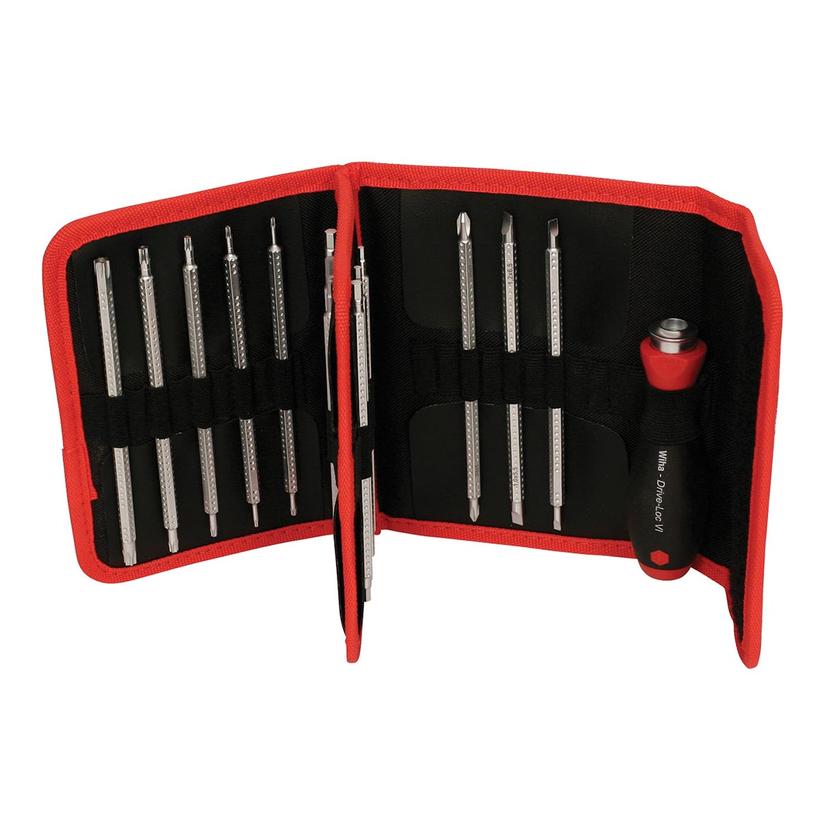 WIHA 28189 Drive-Loc VI Slot/Ph/Torx/Hex Inch/Hex Metric in Wallet - 15 Piece