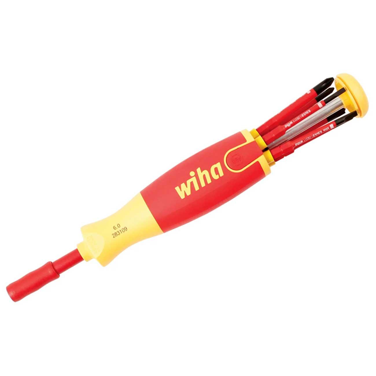WIHA 28393 Insulated Slimline Ultra Driver with SoftFinish Handle (7 Piece Set) - High quality product image showing WIHA 28393 Insulated Slimline Ultra Driver with SoftFinish Handle (7 Piece Set) details and features