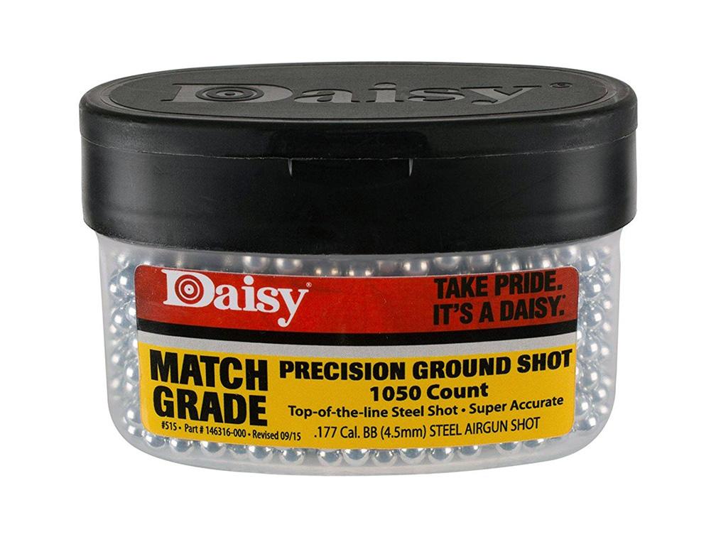 DAISY 990515-212 Match Grade Avanti Precision Ground Shot .177 Cal 5.1 Grains Steel BBs 1050ct - High quality product image showing DAISY 990515-212 Match Grade Avanti Precision Ground Shot .177 Cal 5.1 Grains Steel BBs 1050ct details and features