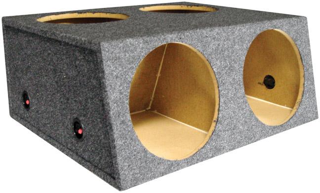 QPOWER BASS124HOLET EMPTY WOOFER BOX QUAD 12 INCH