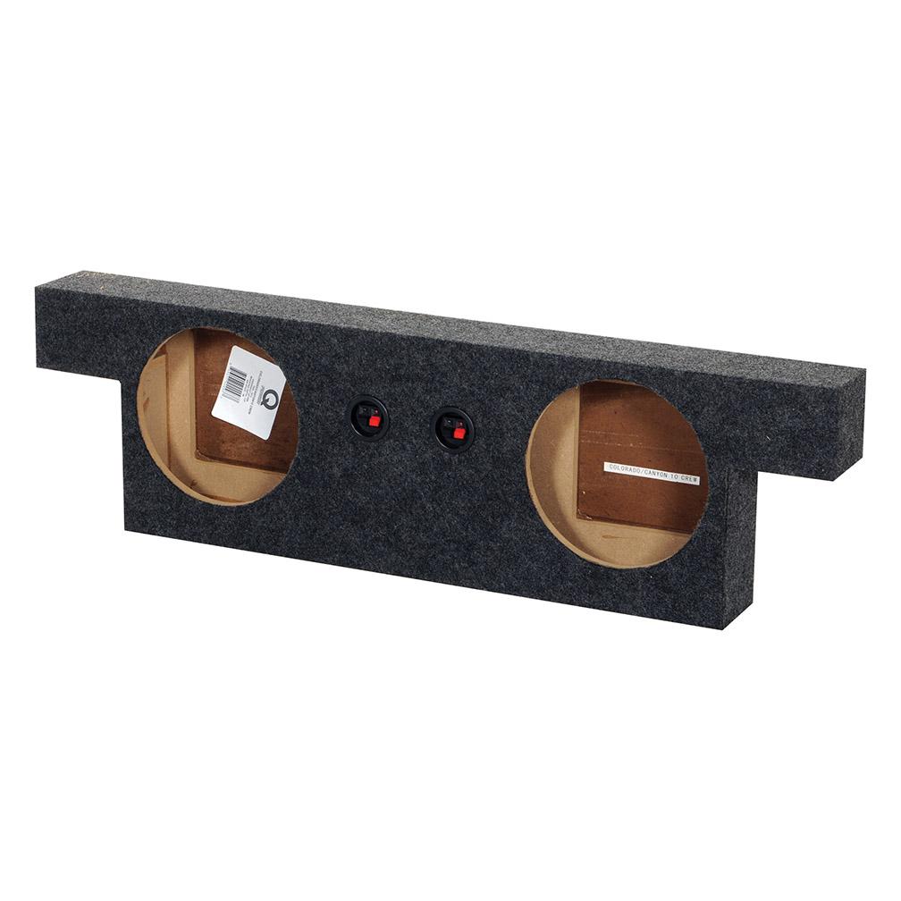 QPOWER COLORADOCANYON10C 2 Hole 10 INCH for 04-12 Chevy Colorado/GMC Canyon Crew Cab Under Seat Upfire - High quality product image showing QPOWER COLORADOCANYON10C 2 Hole 10 INCH for 04-12 Chevy Colorado/GMC Canyon Crew Cab Under Seat Upfire details and features