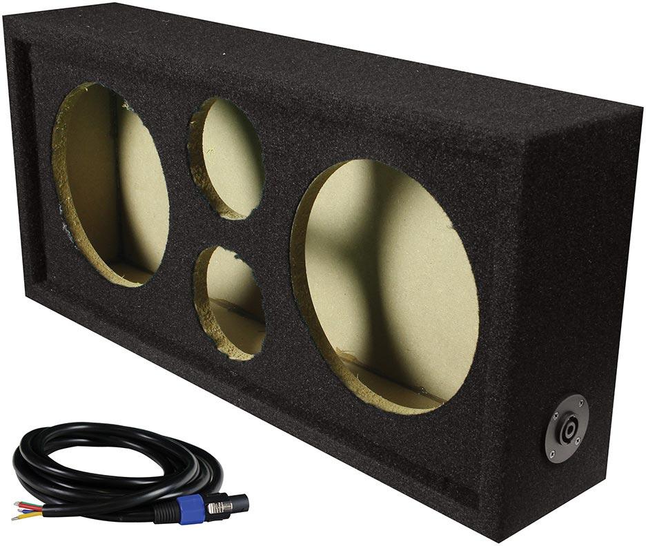 QPOWER CH102S Full Range Empty Box Holds 2 - 8 INCH & 2 - Super Tweeter w/ Speakon connection with cable - High quality product image showing QPOWER CH102S Full Range Empty Box Holds 2 - 8 INCH & 2 - Super Tweeter w/ Speakon connection with cable details and features