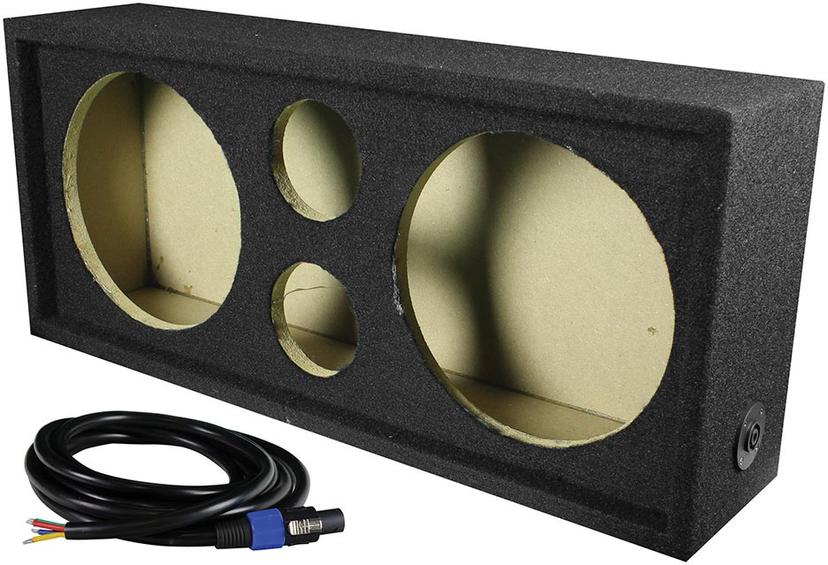 QPOWER CH103S Full Range Empty Box Holds 2 - 10 INCH & 2 - Super Tweeter w/ Speakon connection with cable