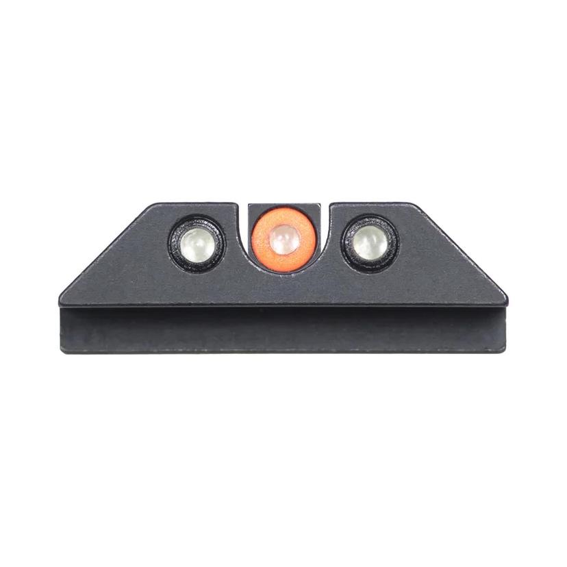 NIGHT FISION GLK001007OGZG Tritium Night Sights for Glock 17/19/34/43/48 Orange Tritium Front Ring/U-Notched Tritium Black Ring Rear Sight
