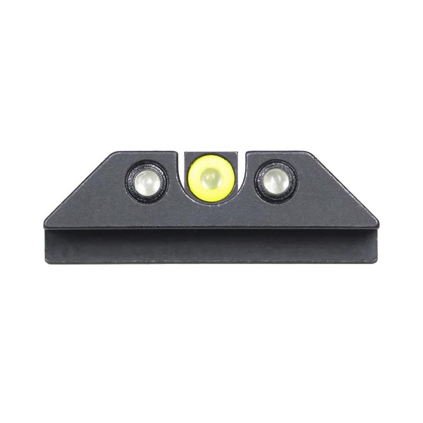 NIGHT FISION GLK001007YGZG Tritium Night Sights for Glock 17/19/34/43/48 Yellow Tritium Front Ring/U-Notched Tritium Black Ring Rear Sight