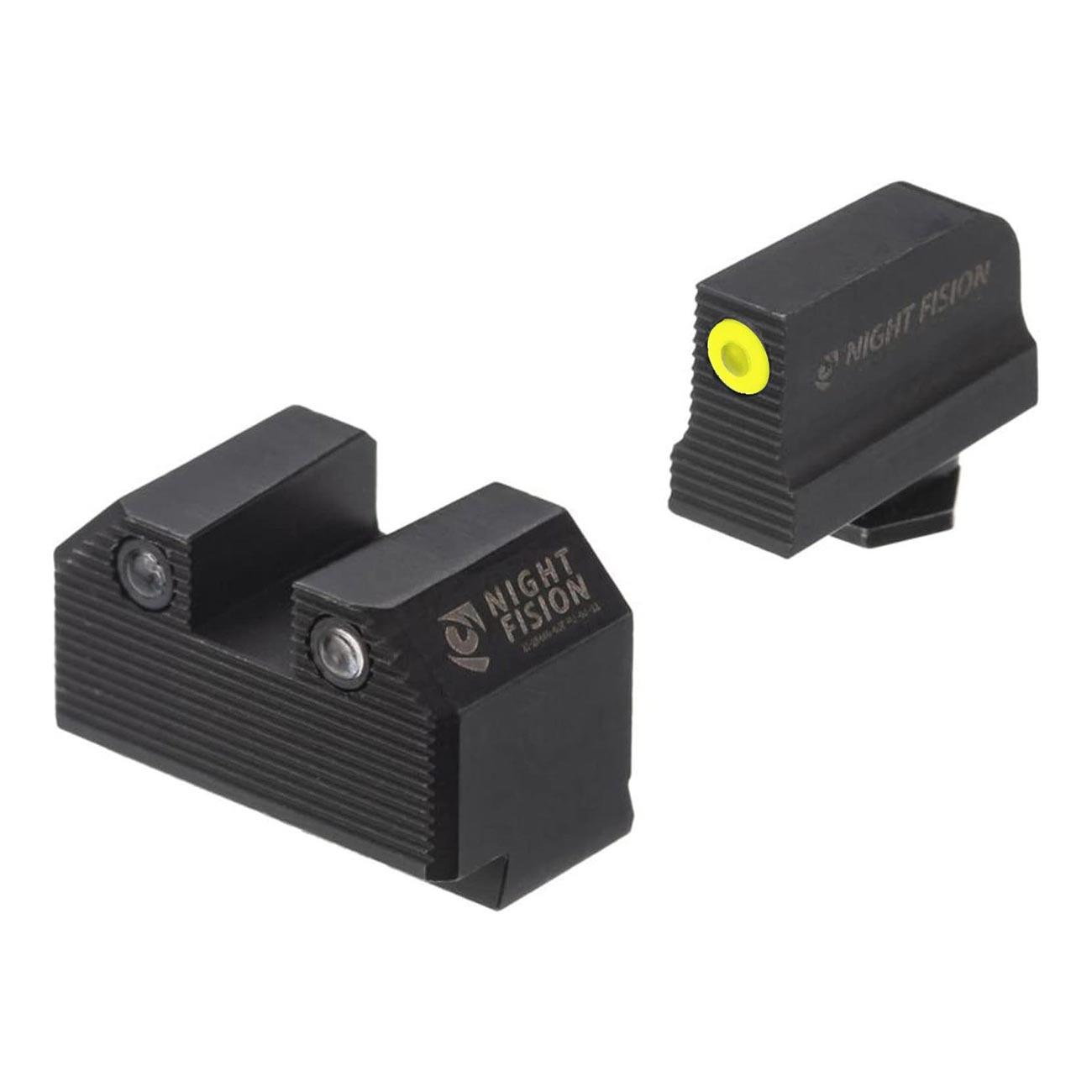 NIGHT FISION GLK001290313YGZG Optics-Ready Stealth Series for Glock 17/19/34 Yellow Front Ring/Black Rear Rings - High quality product image showing NIGHT FISION GLK001290313YGZG Optics-Ready Stealth Series for Glock 17/19/34 Yellow Front Ring/Black Rear Rings details and features