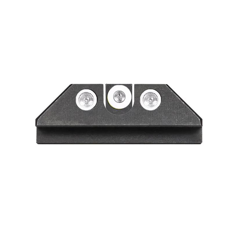 NIGHT FISION GLK003007WGWG Tritium Night Sights for Glock 42/43/43X - White Front Ring/U-Notch White Rear Rings