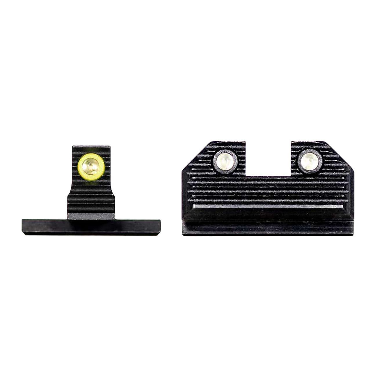 NIGHT FISION SPR229248268YGZG Optics-Ready Stealth Series for Springfield Hellcat- Yellow Tritium Front Ring / Tritium Black Rear Rings Sight - High quality product image showing NIGHT FISION SPR229248268YGZG Optics-Ready Stealth Series for Springfield Hellcat- Yellow Tritium Front Ring / Tritium Black Rear Rings Sight details and features