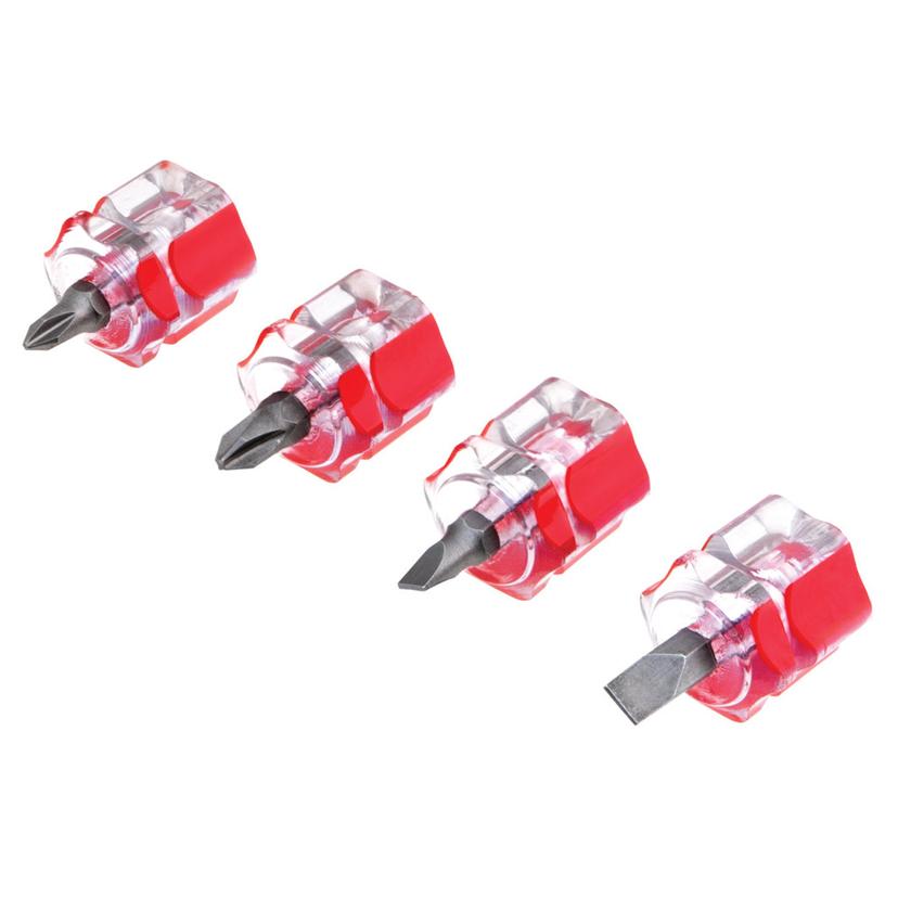 PERFORMANCE TOOL W80004 Performance Tool Mini Stubby Screwdriver Set (4 Piece Set)