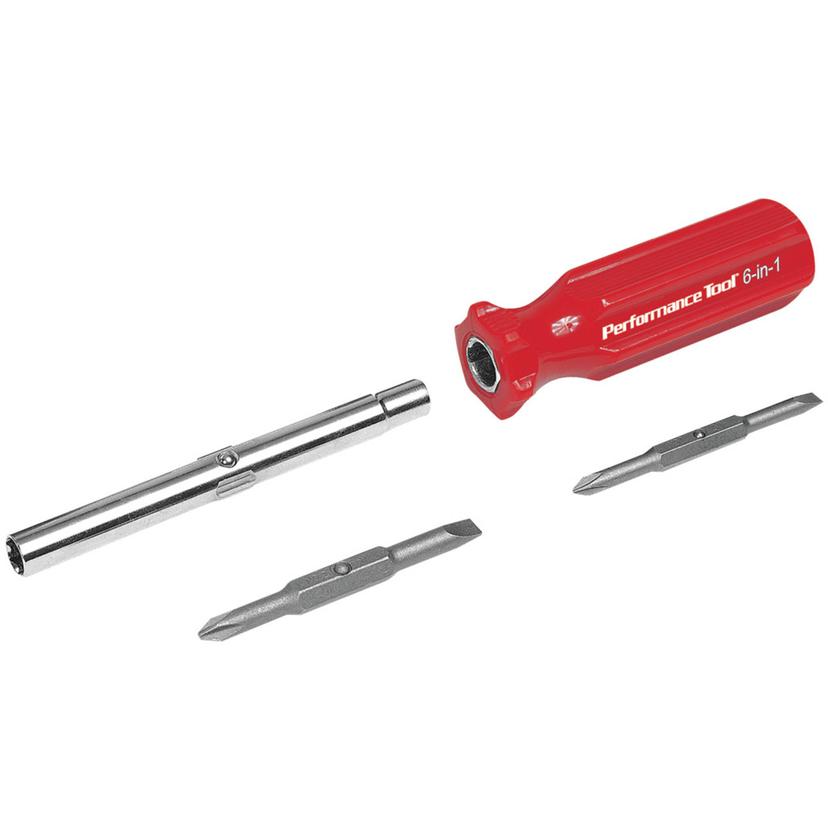PERFORMANCE TOOL W975 Performance Tool 6-in-1 Quick Change Screwdriver with Hex Torque Handle