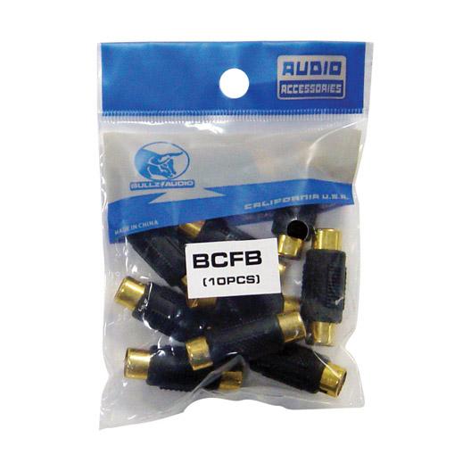 XSCORPION BCFB Rca Coupler Female Black Bullzaudio 10/bag - High quality product image showing XSCORPION BCFB Rca Coupler Female Black Bullzaudio 10/bag details and features