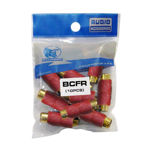 XSCORPION BCFR Rca Coupler Female Red Bullz Audio 10/bag - High quality product image showing XSCORPION BCFR Rca Coupler Female Red Bullz Audio 10/bag details and features