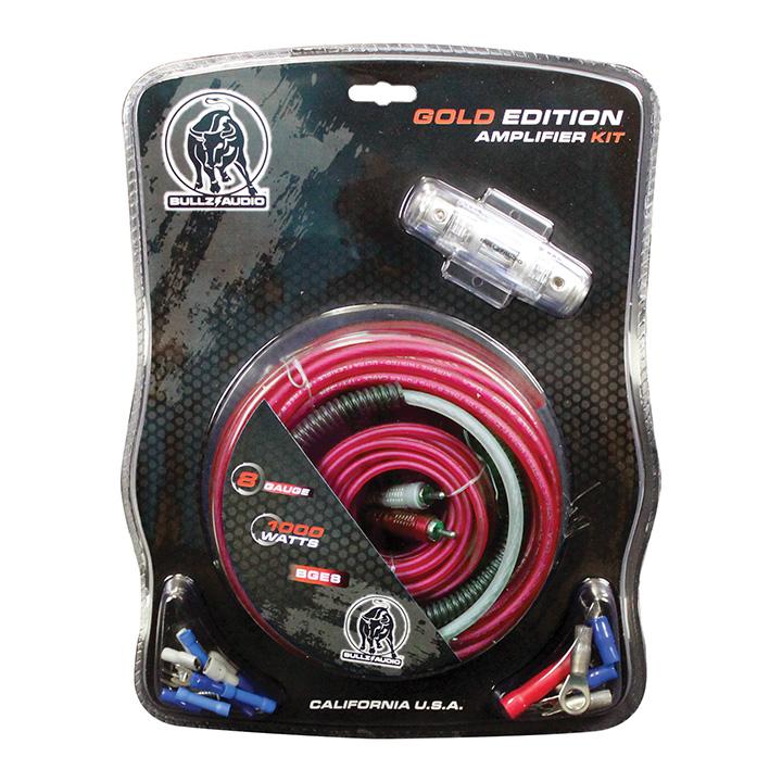 XSCORPION BGE8RP Amplifier Wiring Kit 8ga. Bullzaudiored - High quality product image showing XSCORPION BGE8RP Amplifier Wiring Kit 8ga. Bullzaudiored details and features