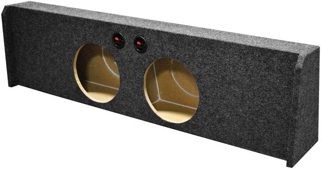 QPOWER FORD10 2009DF 2 Hole 10 INCH Ford 2009-current Xcab/super Crew Under Seat Downfiring Boxed - High quality product image showing QPOWER FORD10 2009DF 2 Hole 10 INCH Ford 2009-current Xcab/super Crew Under Seat Downfiring Boxed details and features