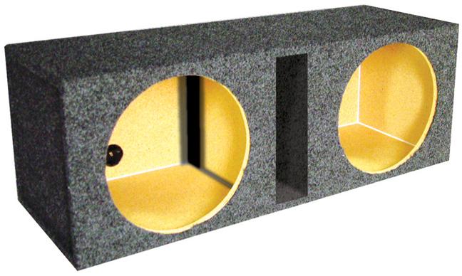 QPOWER QBASS12 VENTED Bass12 Empty Woofer Box (2) 12 INCH Slot Ported