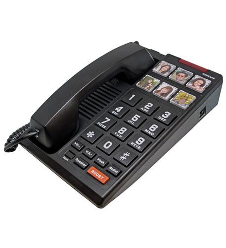 SCITEC H3000-BK Big Button 6-Photo Analog Speakerphone