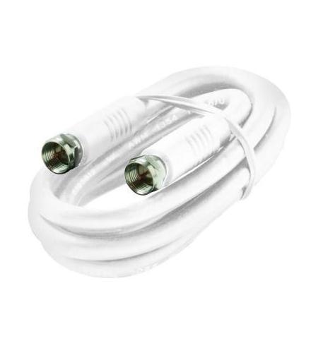STEREN 205-415WH 6FT F-F White RG6/UL Cable