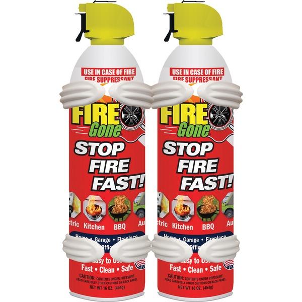 FIRE GONE 2-FG-7209 Fire Suppressants with Bracket, 2 pk - High quality product image showing FIRE GONE 2-FG-7209 Fire Suppressants with Bracket, 2 pk details and features