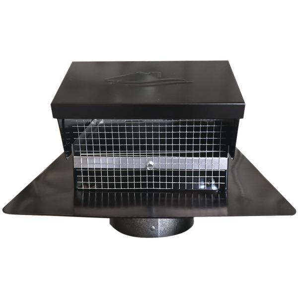 BUILDERS BEST 012635 Black Metal Roof Vent Cap (4 INCH Collar)