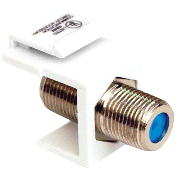 DATACOMM 20-3202-WH Keystone Jack with 2.4GHz F-Connector (White)