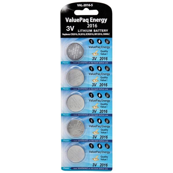 DANTONA VAL-2016-5 ValuePaq Energy 2016 Lithium Coin Cell Batteries, 5 pk - High quality product image showing DANTONA VAL-2016-5 ValuePaq Energy 2016 Lithium Coin Cell Batteries, 5 pk details and features