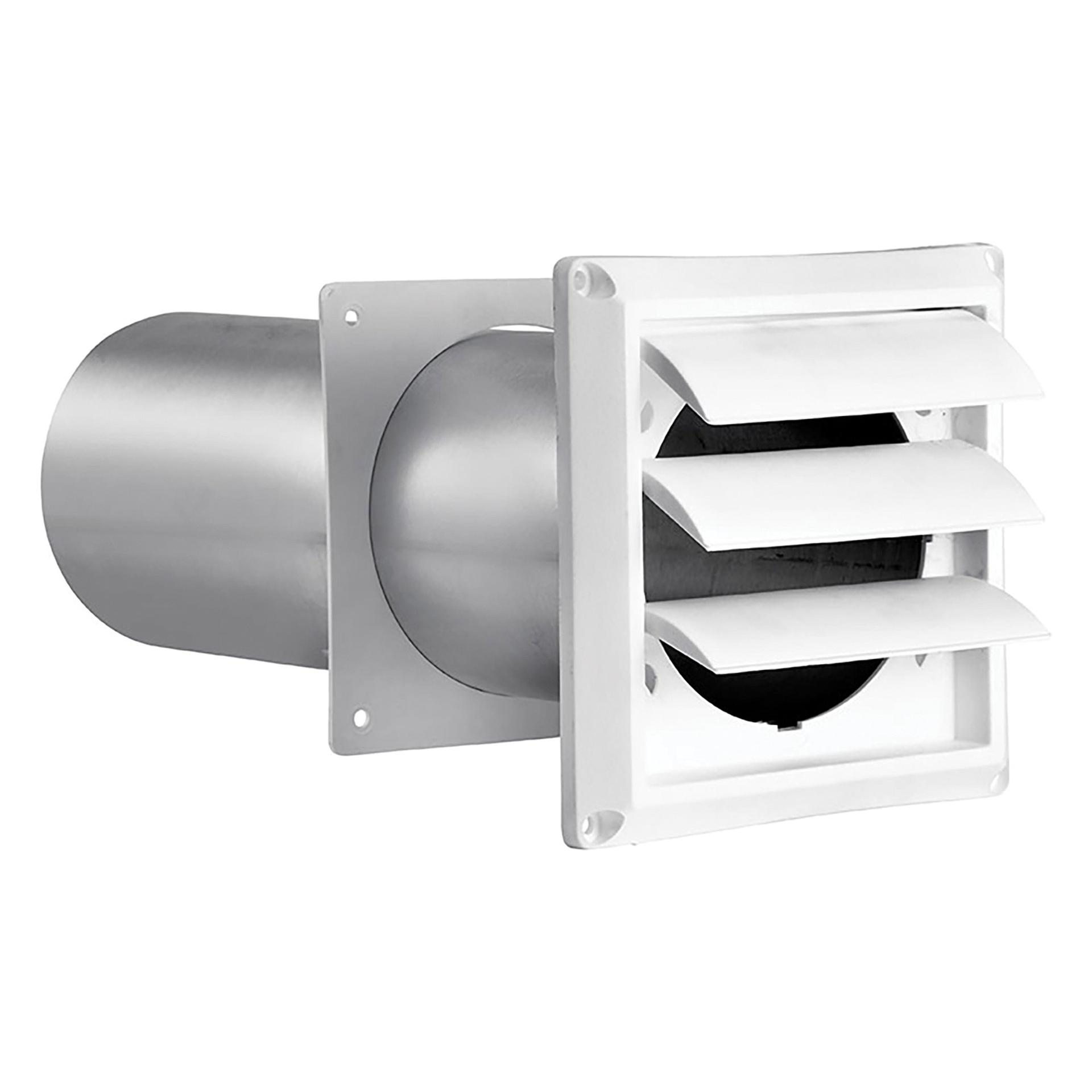 LAMBRO 267W 4-In. White Plastic Louvered Vent - High quality product image showing LAMBRO 267W 4-In. White Plastic Louvered Vent details and features