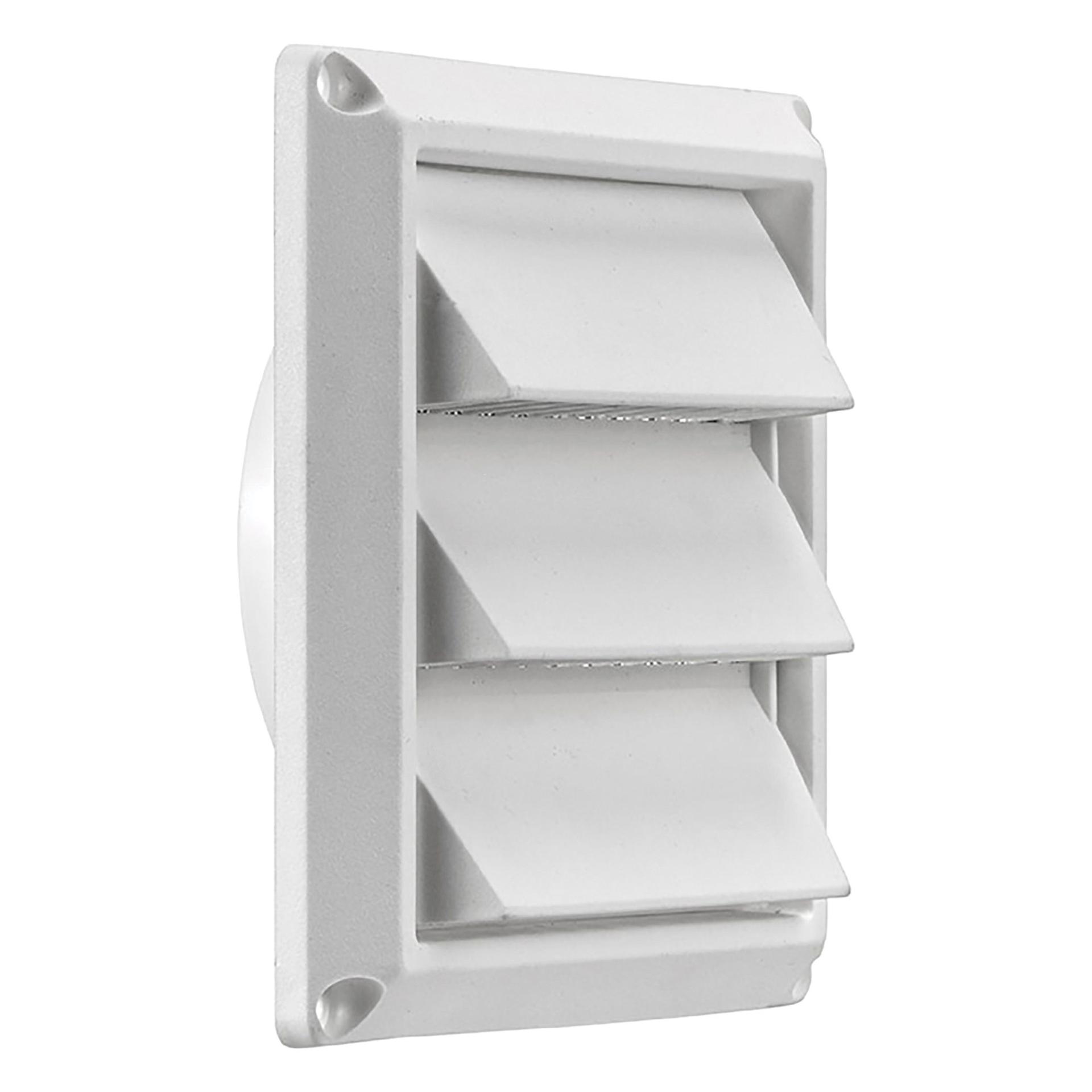 LAMBRO 604W 4-In. White Plastic Air Intake Louver Vent - High quality product image showing LAMBRO 604W 4-In. White Plastic Air Intake Louver Vent details and features