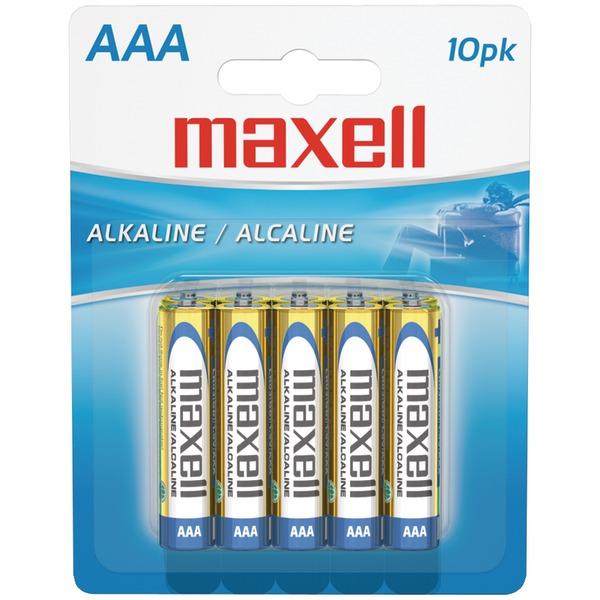 MAXELL 723810 - LR0310BP Alkaline Batteries (AAA; 10 pk; Carded) - High quality product image showing MAXELL 723810 - LR0310BP Alkaline Batteries (AAA; 10 pk; Carded) details and features