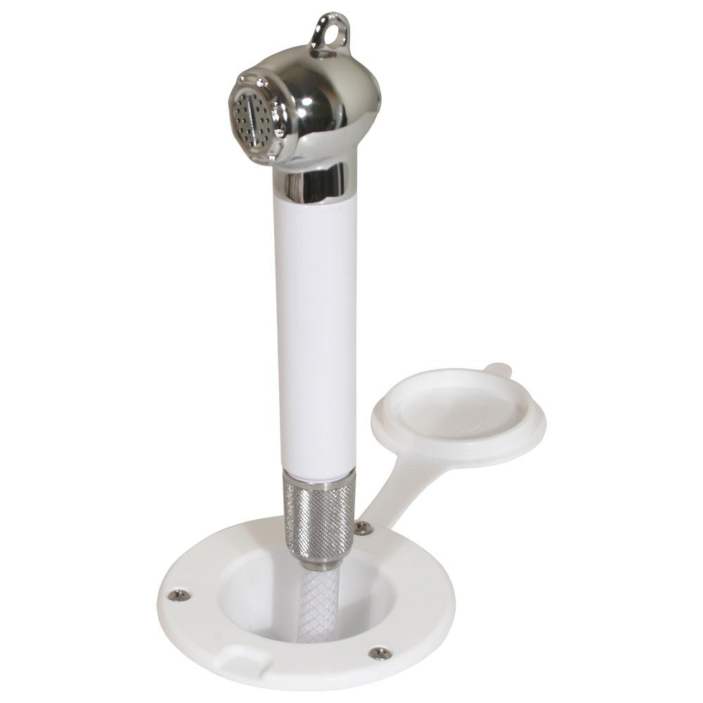 SCANDVIK 10055P RECESSED SHOWER W/ 6 FOOT HOSE - WHITE - The Twister Group Tools product