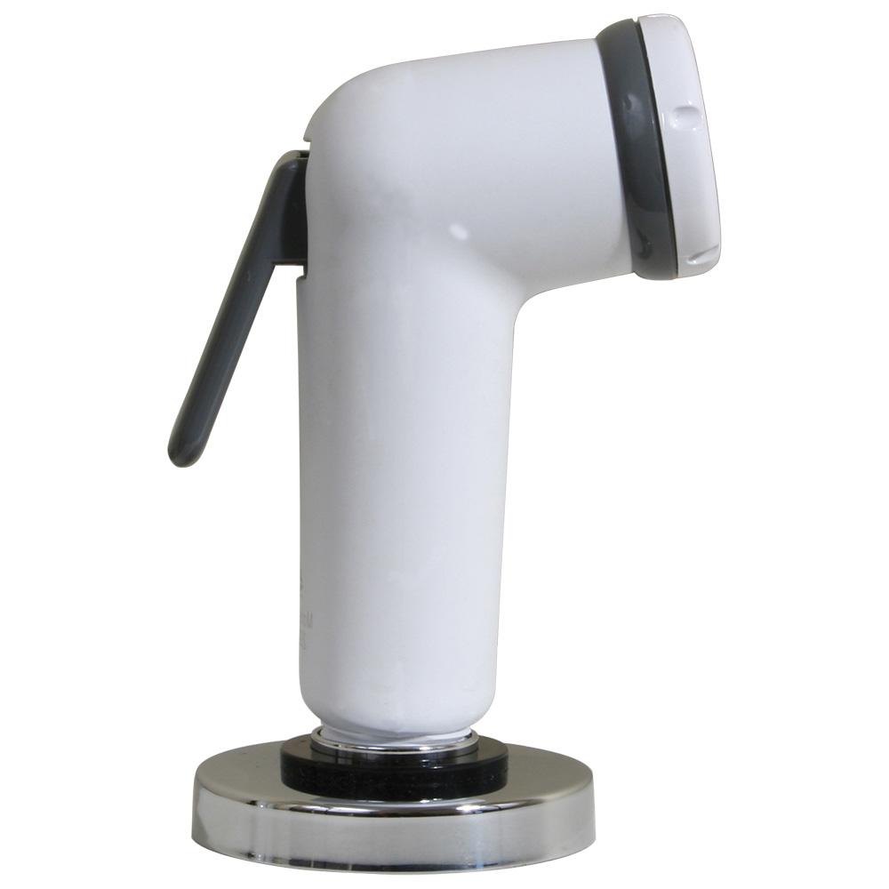 SCANDVIK 10196P STRAIGHT HANDLE PULL OUT SPRAYER - WHITE W/ 6FT HOSE - High quality product image showing SCANDVIK 10196P STRAIGHT HANDLE PULL OUT SPRAYER - WHITE W/ 6FT HOSE details and features
