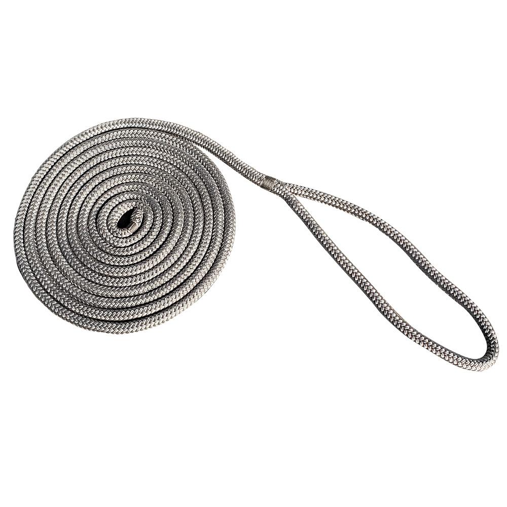 NEW ENGLAND ROPES 5058-20-00025 5/8 INCH X 25FT NYLON DOUBLE BRAID DOCK LINE - High quality product image showing NEW ENGLAND ROPES 5058-20-00025 5/8 INCH X 25FT NYLON DOUBLE BRAID DOCK LINE details and features