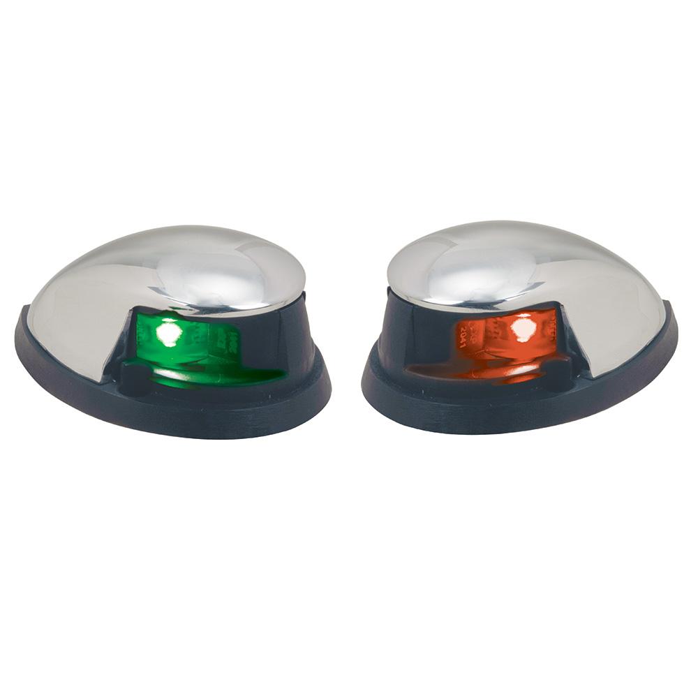 PERKO 0648DP0CHR RED/GREEN H0RIZONTAL MOUNT SIDE LIGHTS PAIR - High quality product image showing PERKO 0648DP0CHR RED/GREEN H0RIZONTAL MOUNT SIDE LIGHTS PAIR details and features