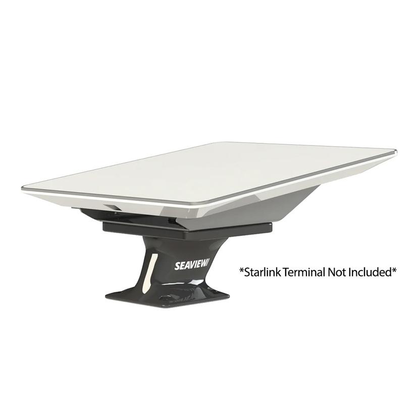 SEAVIEW ADASTLKABLK+PMA57M1BLK Starlink High Performance 5 INCH Pedestal Mount w/ADASTLKA Starlink Top Plate - Black