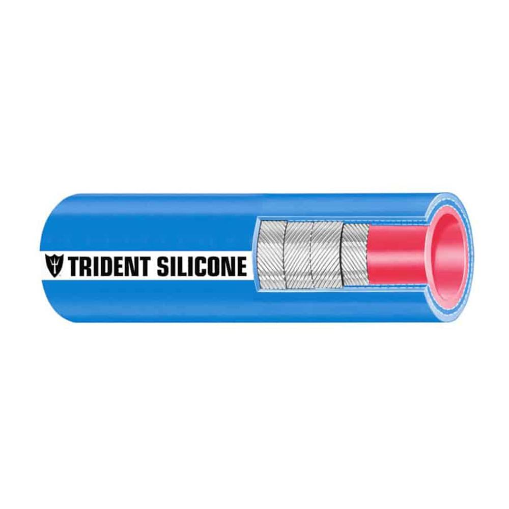 TRIDENT MARINE 202V8001 8 INCH ID x 6FT Long Silicone Marine Wet Exhaust & Water Hose - Blue - High quality product image showing TRIDENT MARINE 202V8001 8 INCH ID x 6FT Long Silicone Marine Wet Exhaust & Water Hose - Blue details and features