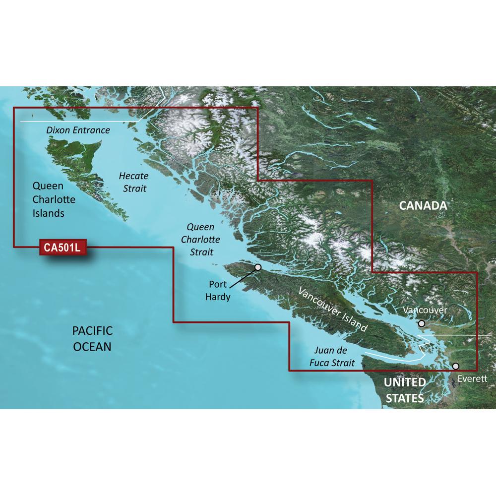 GARMIN 010-C0701-00 BLUECHART G2 VISION HD - VCA501L - VANCOUVER ISLAND - DIXON ENTRANCE - MICROSD;/SD - High quality product image showing GARMIN 010-C0701-00 BLUECHART G2 VISION HD - VCA501L - VANCOUVER ISLAND - DIXON ENTRANCE - MICROSD;/SD details and features