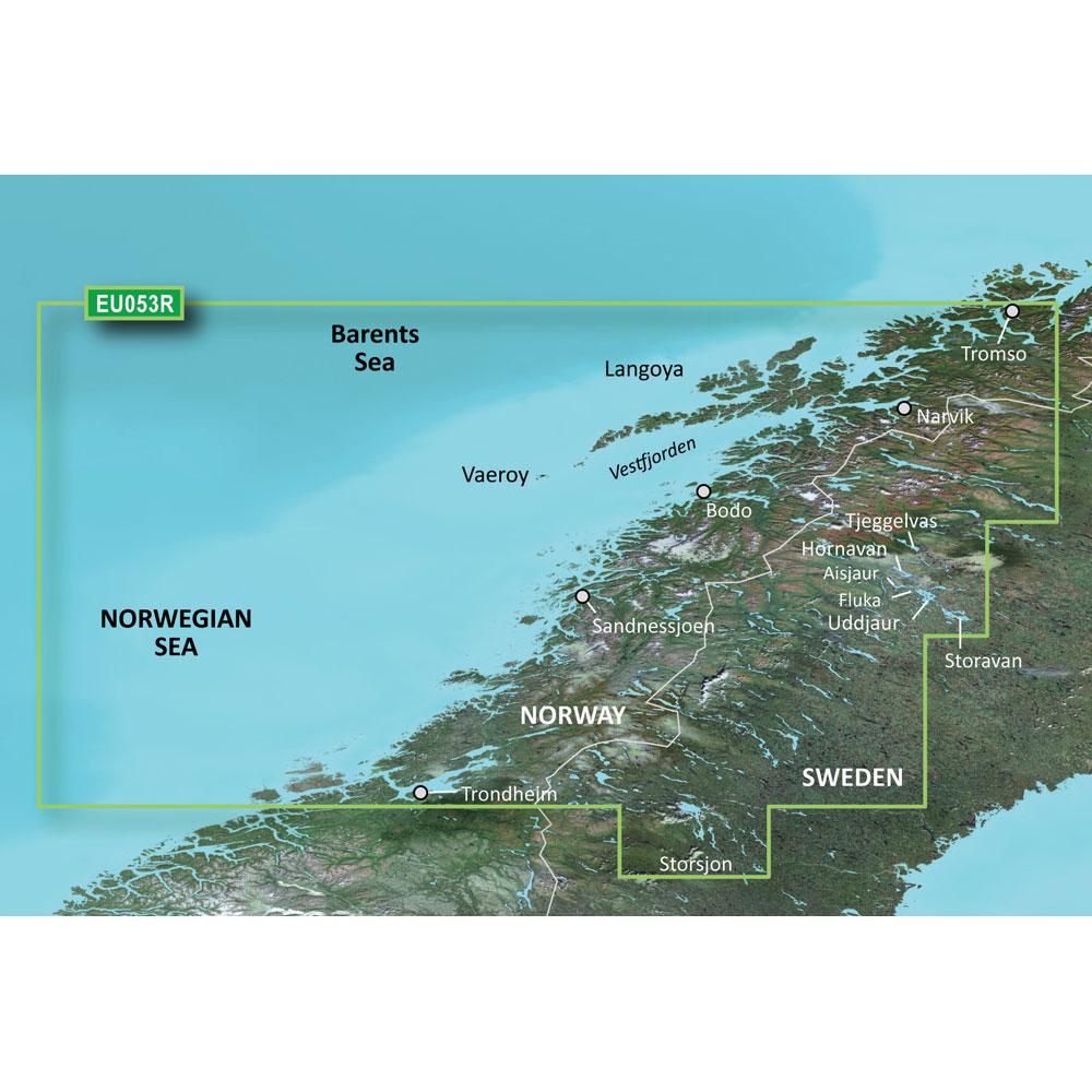 GARMIN 010-C0789-00 BLUECHART G2 VISION HD - VEU053R - TRONDHEIM - TROMSØ - MICROSD;/SD - The Twister Group Tools product