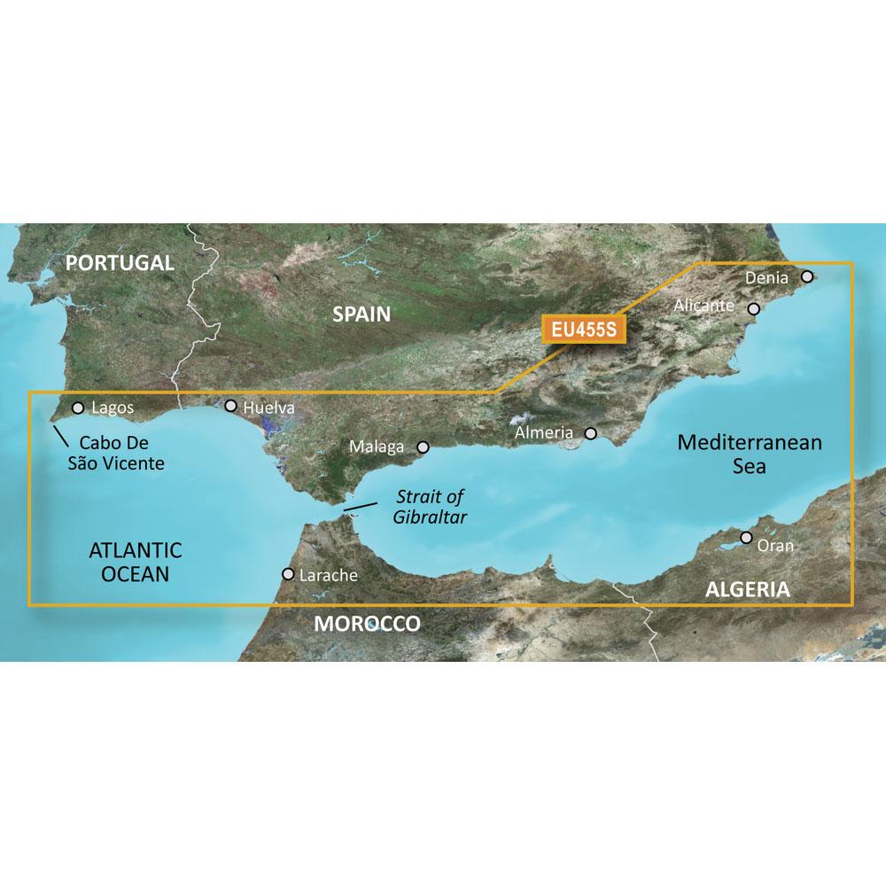 GARMIN 010-C0799-00 BLUECHART G2 VISION HD - VEU455S - ALICANTE TO CABO DE SAO VICENTE - MICROSD;/SD - The Twister Group Tools product
