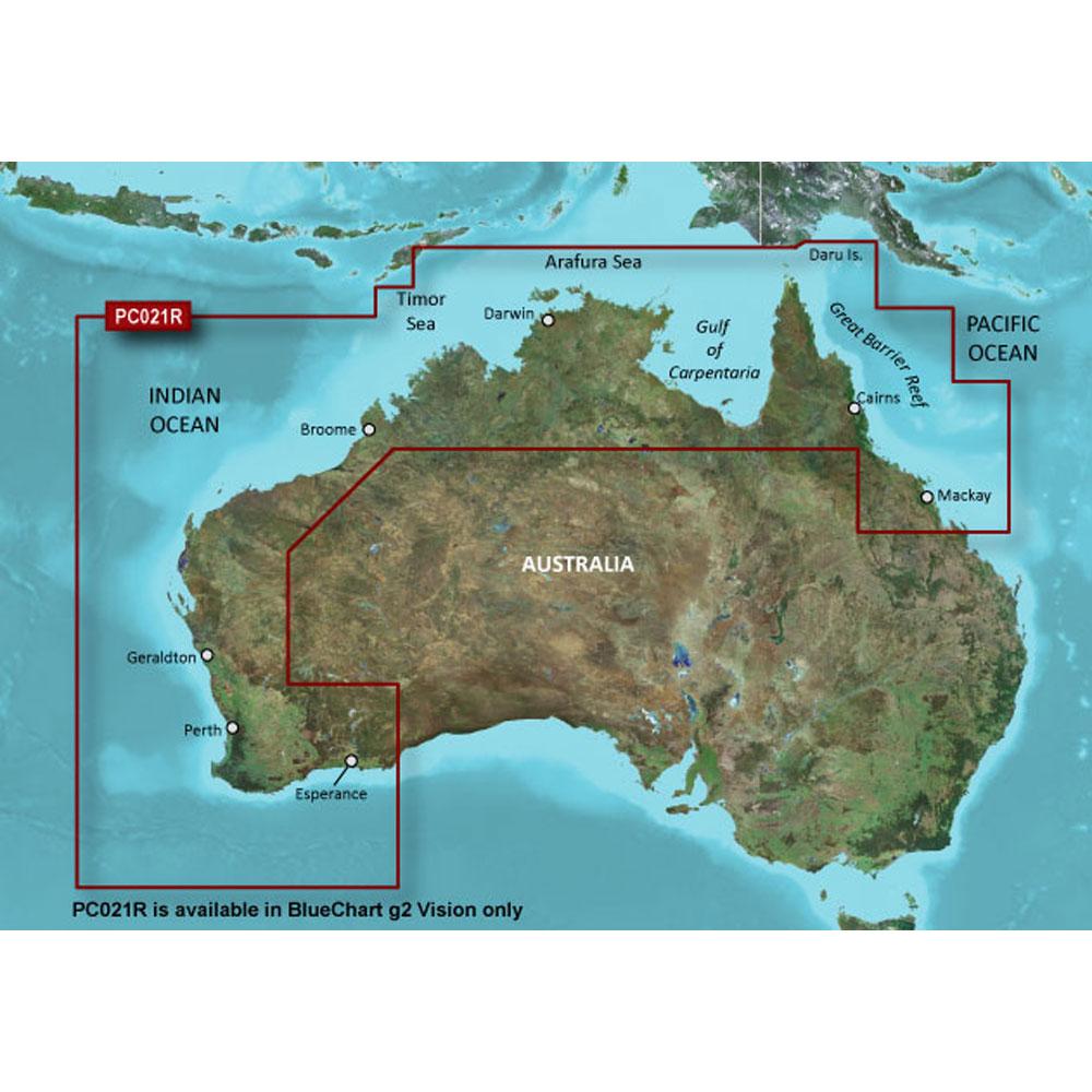 GARMIN 010-C0754-00 BLUECHART G2 VISION HD - VPC021R - MACKAY NW TO ESPERANCE - MICROSD/SD - The Twister Group Tools product