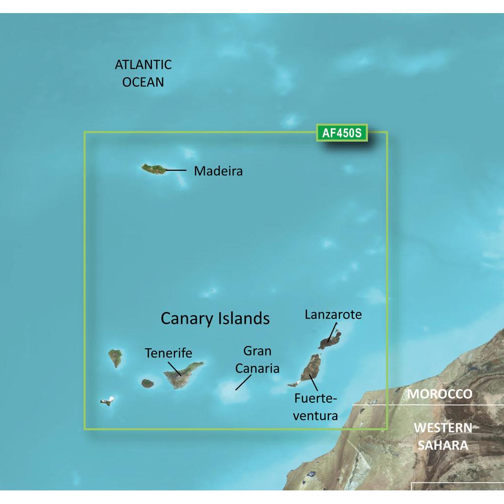 GARMIN 010-C0750-00 BLUECHART G2 VISION HD - VAF450S - MADEIRA & CANARY ISLANDS - MICROSD/SD - The Twister Group Tools product