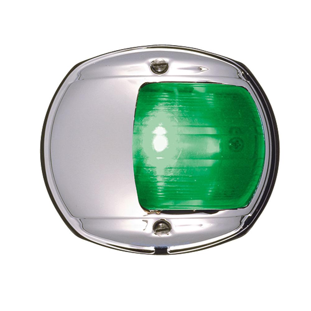PERKO 0170MSDDP3 LED SIDE LIGHT - GREEN - 12V - CHROME PLATED HOUSING - High quality product image showing PERKO 0170MSDDP3 LED SIDE LIGHT - GREEN - 12V - CHROME PLATED HOUSING details and features
