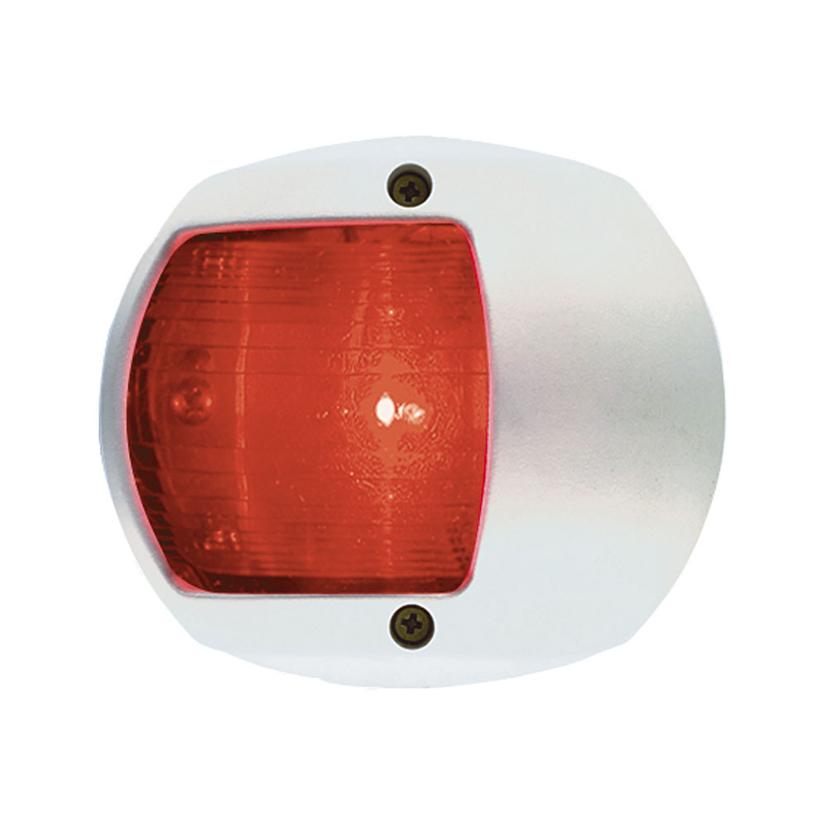 PERKO 0170WP0DP3 LED SIDE LIGHT - RED - 12V - WHITE PLASTIC HOUSING