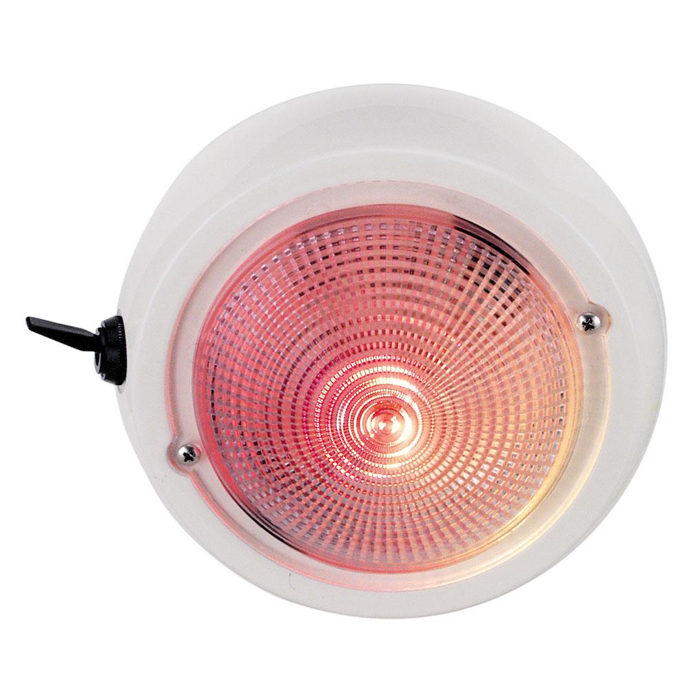 PERKO 1263DP1WHT DOME LIGHT WITH RED & WHITE BULBS - The Twister Group Tools product