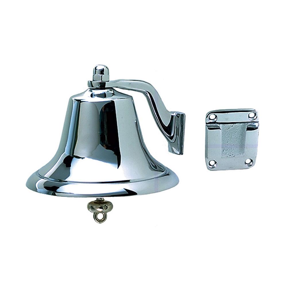 PERKO 0420006CHR 6 INCH CHROME PLATED BRONZE FOG BELL - High quality product image showing PERKO 0420006CHR 6 INCH CHROME PLATED BRONZE FOG BELL details and features