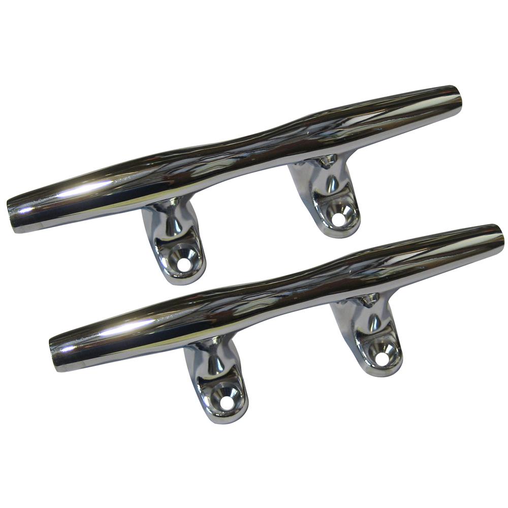 PERKO 1188DP4CHR 4 INCH OPEN BASE CLEAT PAIR CHROME PLATED ZINC - High quality product image showing PERKO 1188DP4CHR 4 INCH OPEN BASE CLEAT PAIR CHROME PLATED ZINC details and features