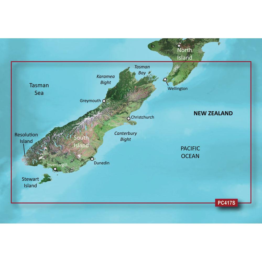 GARMIN 010-C0875-20 BLUECHART G2 HD - HXPC417S - NEW ZEALAND SOUTH - MICROSD/SD - High quality product image showing GARMIN 010-C0875-20 BLUECHART G2 HD - HXPC417S - NEW ZEALAND SOUTH - MICROSD/SD details and features