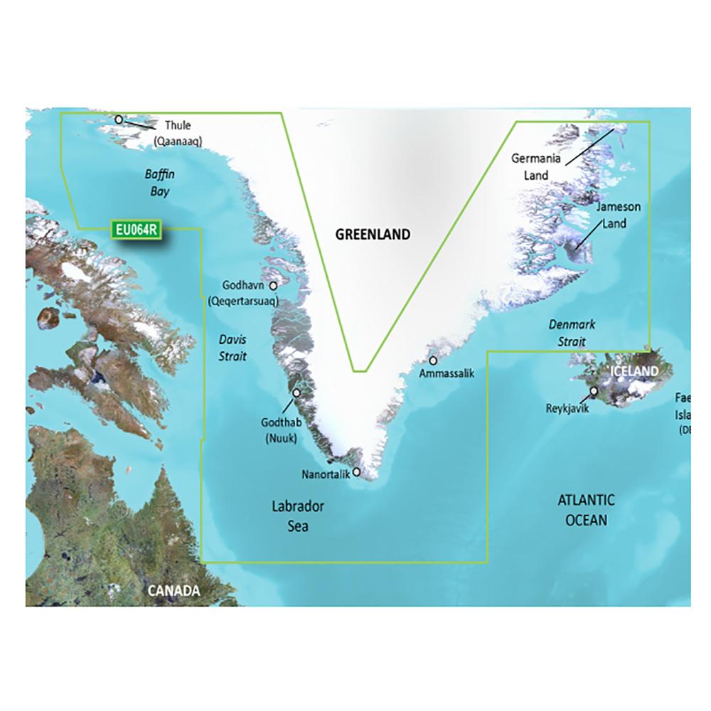 GARMIN 010-C1001-00 BLUECHART G2 VISION HD - VEU058R - GREENLAND WEST - MICROSD/SD - High quality product image showing GARMIN 010-C1001-00 BLUECHART G2 VISION HD - VEU058R - GREENLAND WEST - MICROSD/SD details and features