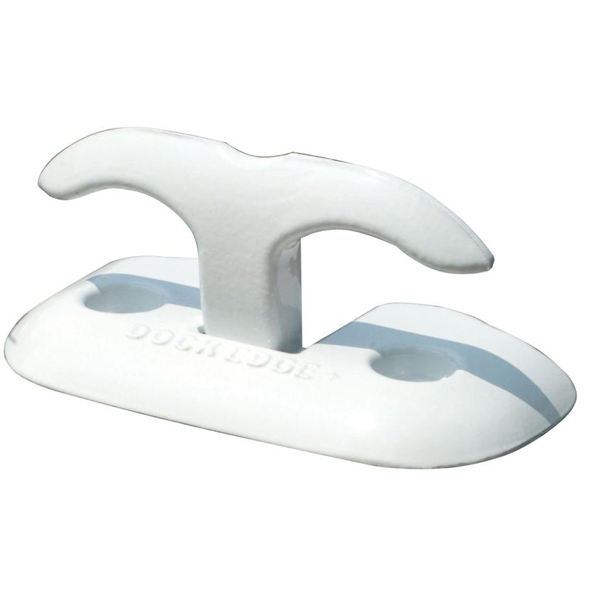 DOCK EDGE 2606W-F FLIP UP DOCK CLEAT 6 INCH WHITE